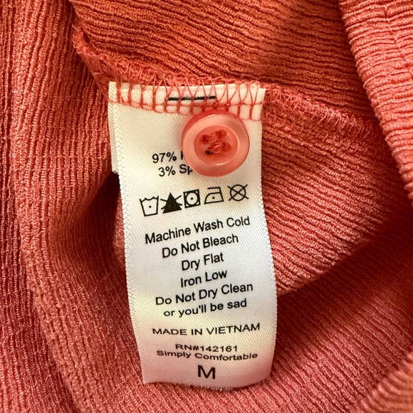 LuLaRoe Vivian Button Back Long Sleeve Top Size Medium - Picture 5 of 7